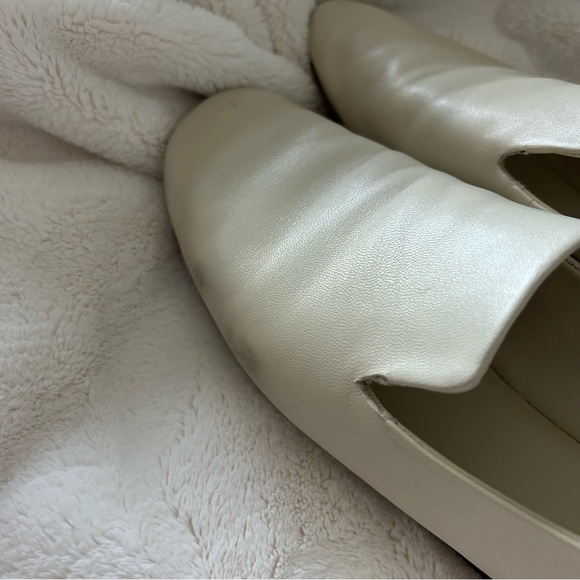Cream Leather Loafers - Picture 5 of 7